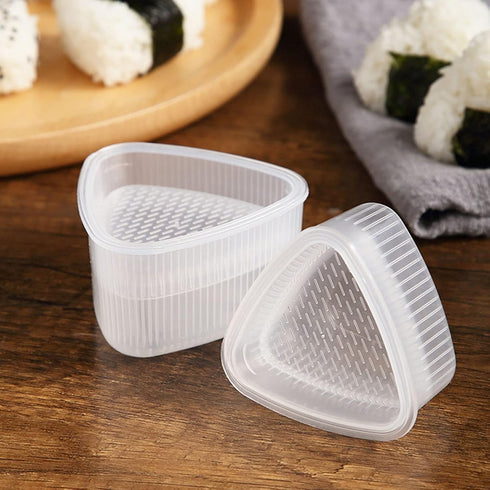 Rice Ball Maker - 3 Pack Onigiri & Sushi Mold Kit for Kids - Triangle Musubi Maker Press for Bento Box Accessories...