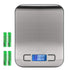 Digital Kitchen Food Scale 11 lb Grams and Ounces Small Stainless Steel Backlit Silver Batteries Included...