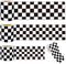 Whaline 98.4ft Checkered Bulletin Board Borders 3 Sizes White Black Checkered Die-Cut Bulletin Board Stripes Plaid Rolled Bulletin Board Trim for ...