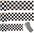 Whaline 98.4ft Checkered Bulletin Board Borders 3 Sizes White Black Checkered Die-Cut Bulletin Board Stripes Plaid Rolled Bulletin Board Trim for ...