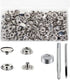 240 Pieces Stainless Steel Snap Fastener Kit, BetterJonny 15mm Snap Button Press Stud Cap with 3 Setting Tools Storage Box for Marine Boat Canvas ...