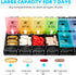FGcase AM PM Weekly 7 Day Pill Organizer, Large Daily Pill Cases Pill Box with Easy Push Button, Pill Reminder Container for Medicine, Vitamin, Pi...