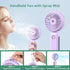 CIVPOWER Misting Fan Portable, Hand Held Fan 90°Adjustable Desk Fan, 4000mAh USB Rechargeable Personal Fan with Water Mist, 5-14 Working Time 3 Sp...