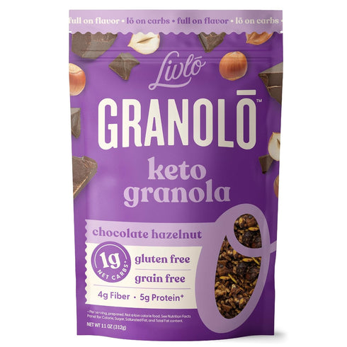 Livlo Keto Granola Cereal - 1g Net Carbs - Grain Free & Gluten Free Cereal - Low Carb Keto Snacks & Food - Ketogenic, Paleo & Diabetic Friendly - ...