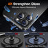 2 Pack Camera Lens Protector for iPhone 15 Pro Max/iPhone 15 Pro/iPhone 14 Pro Max/iPhone 14 Pro, Aluminum Alloy Sapphire Glass Camera Cover Scree...