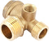 Air Compressor Check Valve, 3-Way Brass Male Threaded Air Compressor Check Valve Tube Central Pneumatic Tool G1/2" x G3/8" x G1/8"...