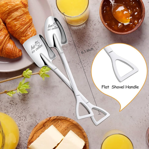 PRSTENLY Gifts for Him Her, 2 Pcs His and Hers Ice Cream Spoons Boyfriend Girlfriend Couples Gift Ideas, Anniversary Engagement Birthday Valentine...