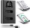 ENEGON NP-BX1 2-Pack Battery with LCD Dual USB Charger - Ideal for Sony NP-BX1 and Sony ZV-1, Cyber-Shot DSC-RX100, DSC-RX100 II/III/M4/M5/M6/M7/?...
