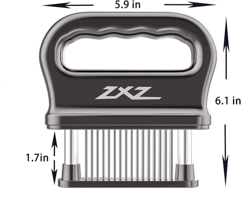 ZXZ Meat Tenderizer, 48 Stainless Steel Sharp Needle Blade, Heavy Duty Cooking Tool for Tenderizing Beef, Turkey, Chicken, Steak, Veal, Pork, Fish...