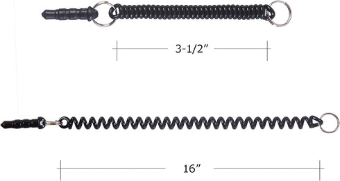 Wisdompro Stylus Tether, 10 Pack of Detachable Elastic Coil Tether Strings/Lanyards with 3.5mm Earphone Jack for Stylus Pens - Black......