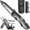Multitool Pocket Pliers Folding Knife Stainless Steel Survival Camping Knife Bottle Opener Screwdrivers Liner Lock Durable Sheath Gifts for Men Pe...
