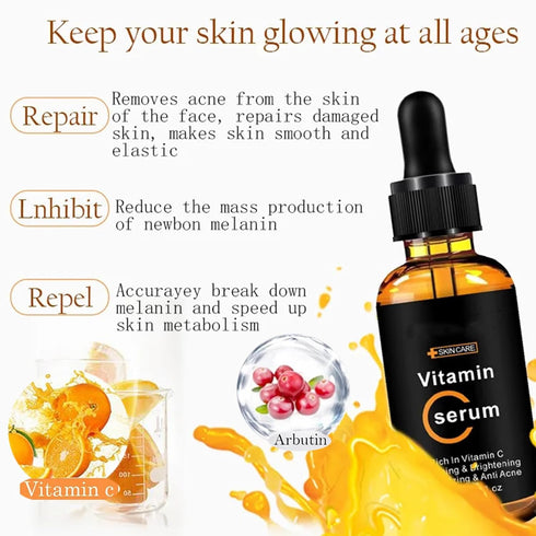 Anti Aging Skin Care Sets for Women, Vitamin C Facial Serums for Glowing Skin, 3Pcs Skincare Gift Set, Hydrating Hyaluronic Acid Serum, Retinol Se...