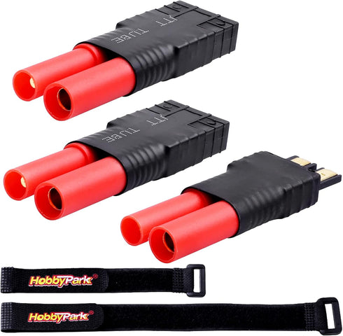 Hobbypark RC Battery Adapter Connector for Traxxas TRX to HXT 4mm Banana Plugs Compatible with Redcat Batteries...
