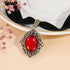 Halloween Black Velet Choker Necklace for Women, Vintage Royal Court Gothic Necklace, Vampire Red Rhinestone Choker, Halloween Costume Jewelry for...
