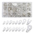 420pcs Non-Insulated Ring Terminals & Fork Connector Kit 22-16/16-14/12-10 Gauge Wire Lugs Battery Cable Terminals Wire Crimp Connectors High Temp...