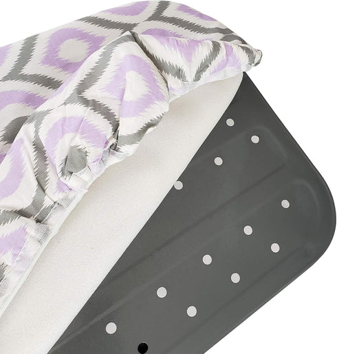 HOMZ Standard Width Ironing Board Cover and Pad, Purple/Grey/White Moroccan...