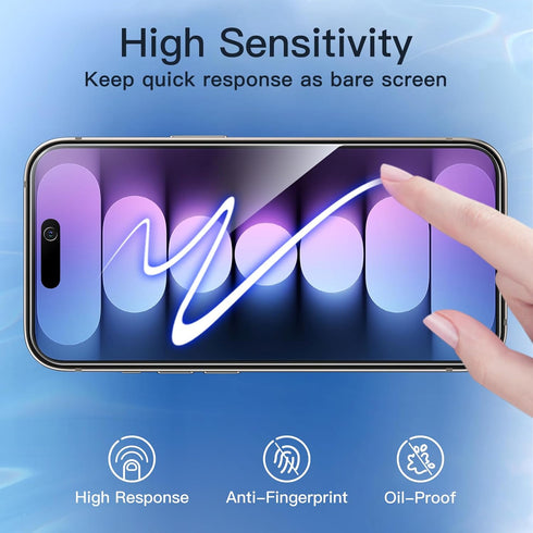 JETech Privacy Screen Protector for iPhone 15 Pro Max 6.7-Inch, Anti-Spy Tempered Glass Film with Easy Installation Tool, 2-Pack......