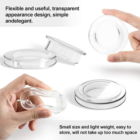 Sukh Patio Table Umbrella Hole Ring Umbrella Hole Ring and Cap Silicone Transparent Hole Couver Plug Hole Rings Set Umbrella Ring Caps 2 Sets for ...