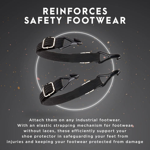 STLFLX - MetGUARDZ Replacement Straps, Replacement Straps for Pull-On Safety Boots and Shoes, Metatarsal Guard Straps, 4 Adjustable Straps per Set...