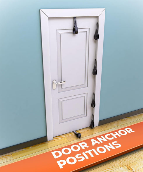 Sozzy Door Anchor for Resistance Bands, Extra Large, Heavy Duty with Solid Nylon Core, Great for Closed Loop Bands, Physical Therapy, Home Workout...