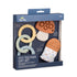 Itzy Ritzy's Teething Gift Set; includes 1 Teething Mitt, 1 Popper Toy & 3 Linking Rings...
