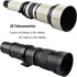 Lightdow 2X Teleconverter Magnification Lens Converter for T Mount 420-800mm 650-1300mm 500mm 800mm 900mm Mirror Telephoto Zoom Lenses...
