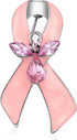 Guardian Angel Cancer Awareness Ribbon Brooch Pin -Yellow Purple Red White Pink Crystal Enamel -Symbol of Support and Survival for Women Silver Pl...