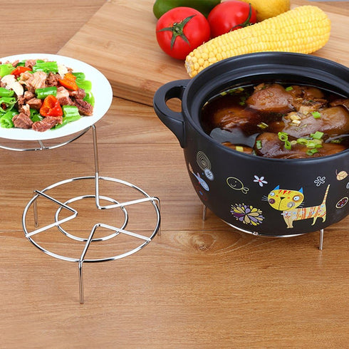 Steam Rack,Steaming Rack Stand,Steamer Basket,Heavy Duty Stainless Steel Metal Multi-function By Meleg Otthon (5.9" Diameter X2"High)...
