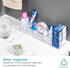 iDesign 43030 Med+ 12" Plastic Divided Vanity Medication and Bathroom Accessory, 12" x 3" x 3.5", Multi-Level Organizer...