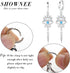 Sanfenly 9 Pairs Evil Eye Earrings for Women 14k Silver Gold Plated Evil Eye Huggie Hoop Dangle Earrings and Stud Earrings Set Dainty White Blue C...
