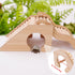 Set of 2 Hermit Crab Hideout with Ramp, Wooden Hermit Crab Climibing Toys, Small Animals Habitat for Hamsters, Aquariums Ladder Bridge Ramp Toy, S...