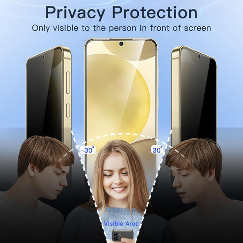 JETech Privacy Screen Protector for Samsung Galaxy S24 5G 6.2-Inch with Camera Lens Protector, Anti-Spy Tempered Glass Film, Fingerprint ID Compat...