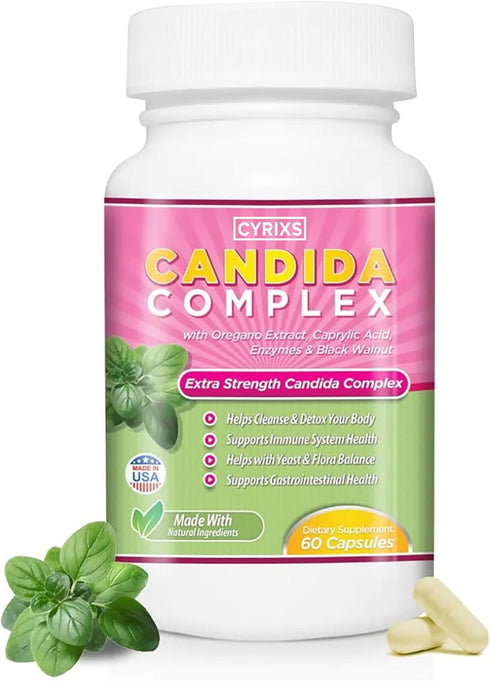 Candida Complex | Boost Your Immune System | All Natural Gut Cleanse with Herbs, Antifungals, Enzymes and Probiotics | Eliminates Candida | Preven...