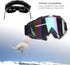 Motorcycle Goggles - Dirt Bike & Motocross Goggles, Windproof & Dustproof, Anti-Scratch, Offroad, PU Resin Frame, Black Frame + Color Lens...