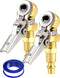 2-Pack 1/4 Inch Female NPT Closed Ball Tire Chuck with Clip, Locking Air Chuck Tire Inflator with Air Chuck Quick Connect, Clip-On Air Chucks for ...