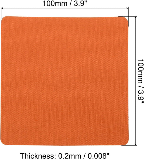 PATIKIL 3.9 x 3.9" Square Carpet Spot, 24Pcs Floor Spot Marker Waterproof Nylon Line Up Sign Decoration for Classroom, Orange...
