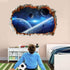HERRA 3D Planet Universe Galaxy Outer Space Wall Decal Spacecraft Astronaut Wall Stickers, Peel and Stick Removable Space Capsule Window Wall Stic...
