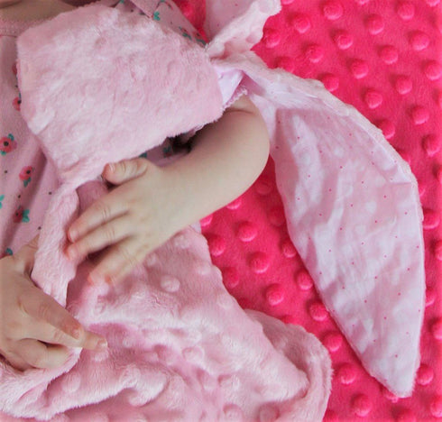 Plush Bunny Baby Security Blanket...