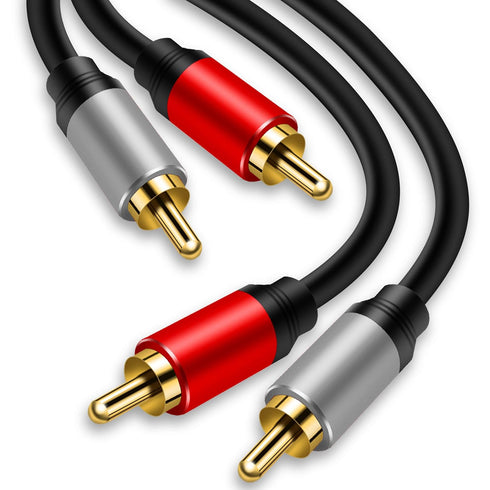 2RCA to 2RCA Cable 3Ft, Gold-Plated 2 RCA Male to 2 RCA Male Stereo Audio Cable for Home Theater, HDTV, Gaming Consoles, Hi-Fi Systems (3Ft/1M)...