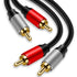 2RCA to 2RCA Cable 3Ft, Gold-Plated 2 RCA Male to 2 RCA Male Stereo Audio Cable for Home Theater, HDTV, Gaming Consoles, Hi-Fi Systems (3Ft/1M)...