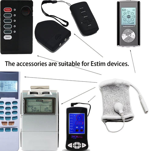 E-stim Adjustable Fabric Silver Thread Conductive Loop Accessories for Tens Stim Finger Massager Accessories...