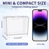 Mini Betta Fish Tank, Small Fish Bowl for Temporary Space, 0.2 Gallon Stackable Cube Tank with Betta Leaf and Gravels for Small Fish, Insect, Shri...