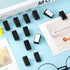 50 Pieces Self Adhesive Clips, Tapestry Hangers Clips Sticky Clips Wall Clips Photo Clips Poster Clips Plastic Sticky Hanging Spring Clips for Hom...