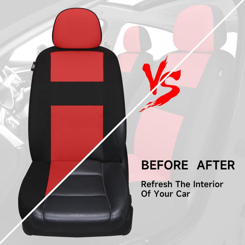 VarCozy Seat Covers for Car Front Pair, Breathable Cloth Front Car Seat Covers, Universal Cloth Seat Covers for SUV Sedan Van, Automotive Interior...