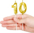 10th Birthday Candles Cake Numeral Candles Happy Birthday Cake Candles Topper Decoration 3D Number Candles Cupcake Topper for Birthday Wedding Ann...