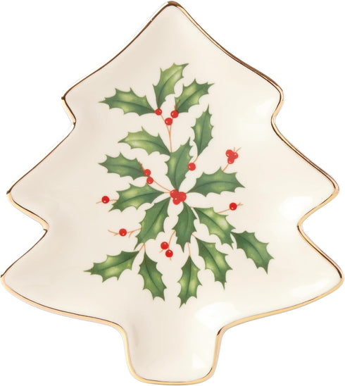 Lenox 879592 Holiday Tree Shaped Party Plate, Christmas Hosting...