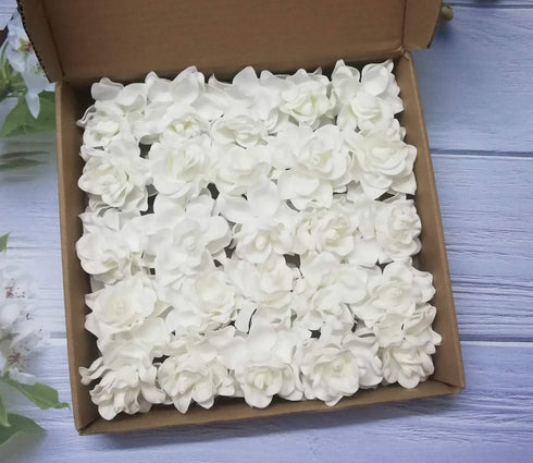 D-Seven Artificial Flowers 25pcs Gardenia Flowers with Stem for Wedding Flowers Centerpieces Bridal Shower Baby Shower Decorations DIY Wedding Bou...