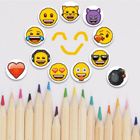 MORCART 28Pcs Emoji Fridge Magnets Cute Locker Accessories Decorative Refrigerator Magnets for School Whiteboard Home Kitchen Office - Gift for Te...