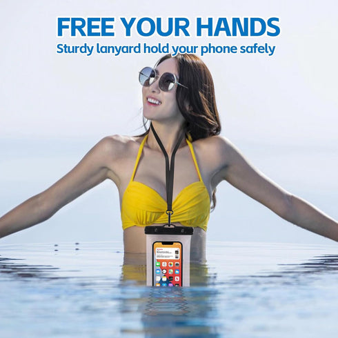 Waterproof Phone Pouch 2 Pack - IPX8 Waterproof Case for iPhone 15 14 13 12 Pro Max Plus Samsung Google Pixel, Up to 7.2 inch- Underwater Dry Bag ...