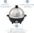 Elite Gourmet EGC-508 Rapid Egg Cooker, 7 Easy-To-Peel, Hard, Medium, Soft Boiled Eggs, Poacher, Omelet Maker, Auto Shut-Off, Alarm, 16-Recipe Boo...